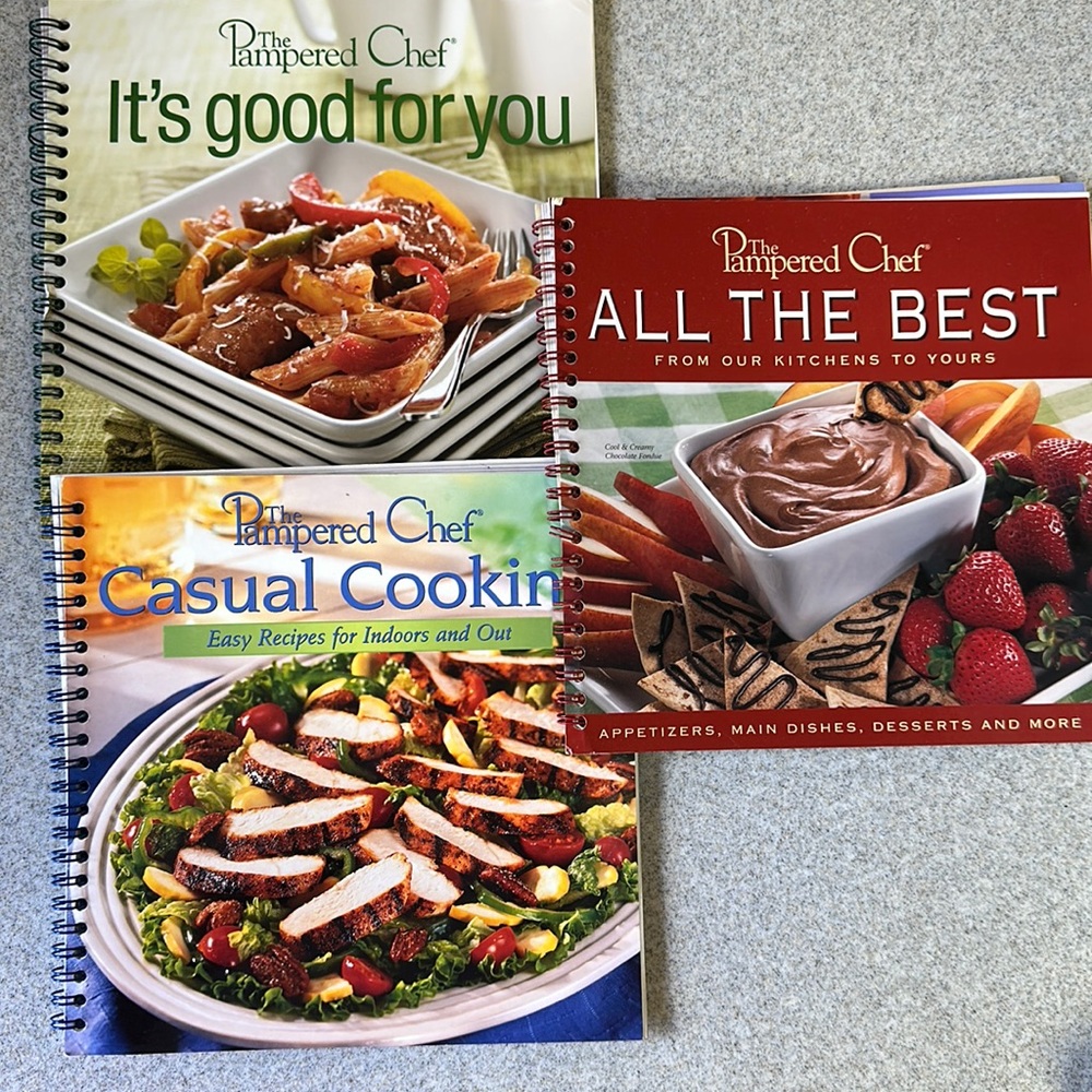 PAMPERED CHEF COOKBOOKS lot of 3